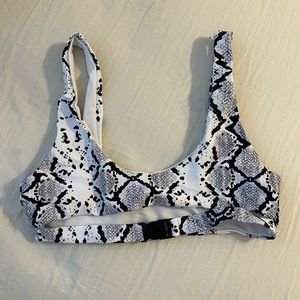 Snake print bikini top